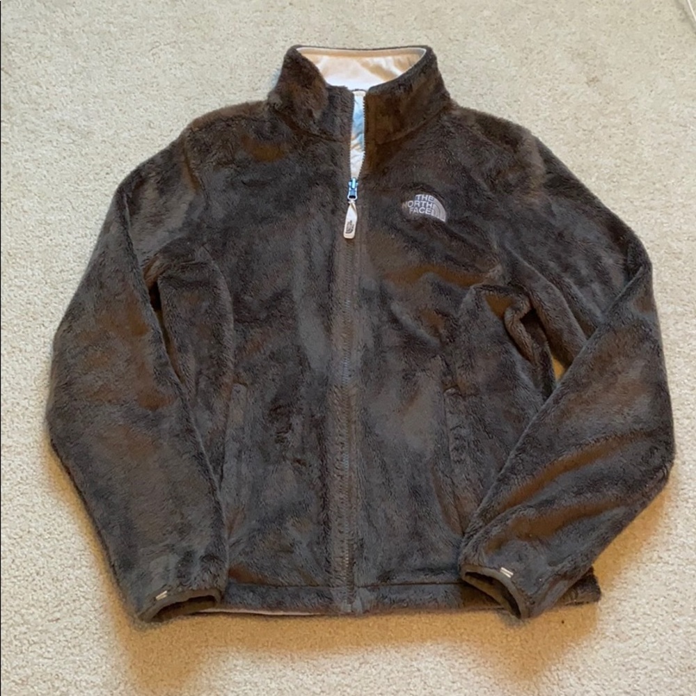 Fuzzy North Face jacket